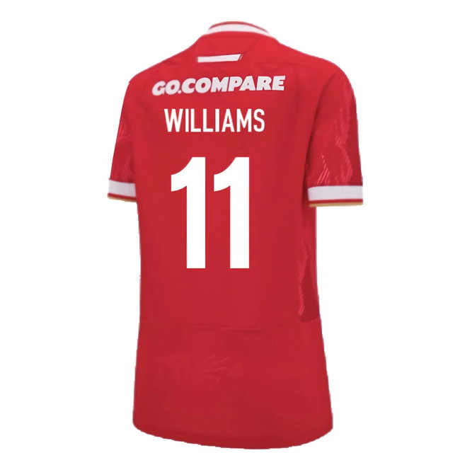 2024-2025 Wales WRU Home Replica Rugby Shirt (Womens) (Williams 11)