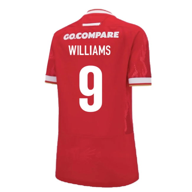 2024-2025 Wales WRU Home Replica Rugby Shirt (Womens) (Williams 9)