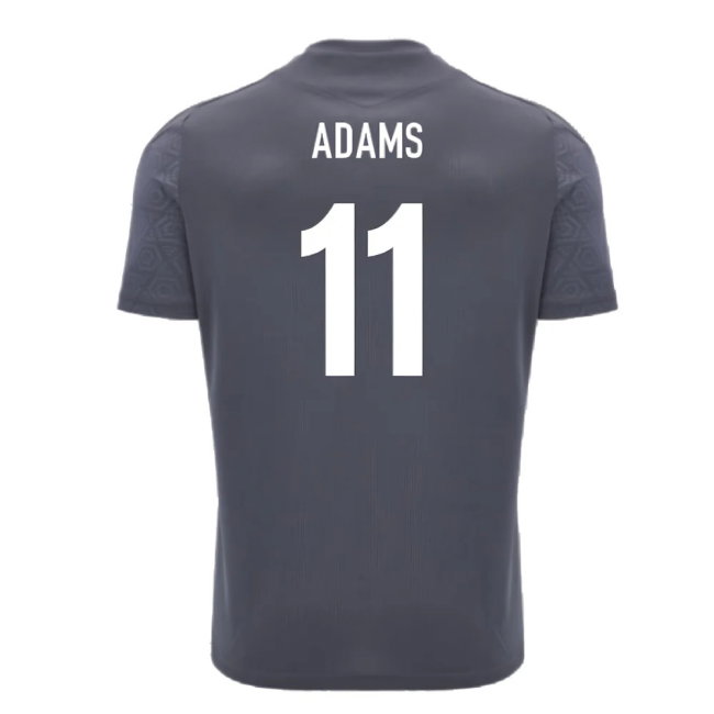 2024-2025 Wales WRU Rugby Training Poly Shirt (Anthracite) - Kids (Adams 11)