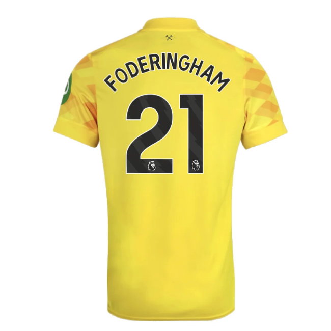 2024-2025 West Ham Goalkeeper Shirt (Yellow) (Foderingham 21)