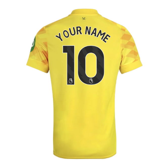 2024-2025 West Ham Goalkeeper Shirt (Yellow) (Your Name)