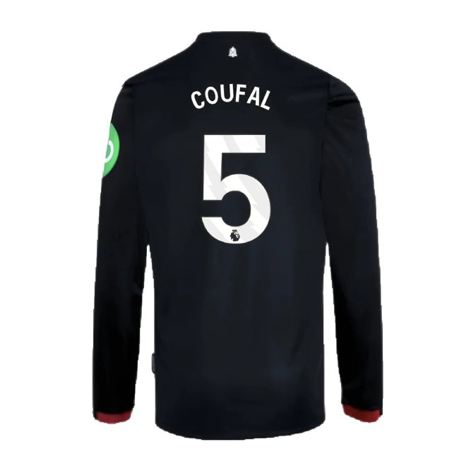 2024-2025 West Ham Long Sleeve Away Shirt (Kids) (Coufal 5)