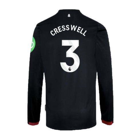 2024-2025 West Ham Long Sleeve Away Shirt (Kids) (Cresswell 3)