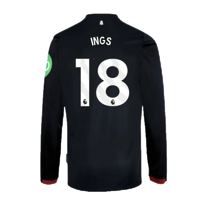 2024-2025 West Ham Long Sleeve Away Shirt (Kids) (Ings 18)