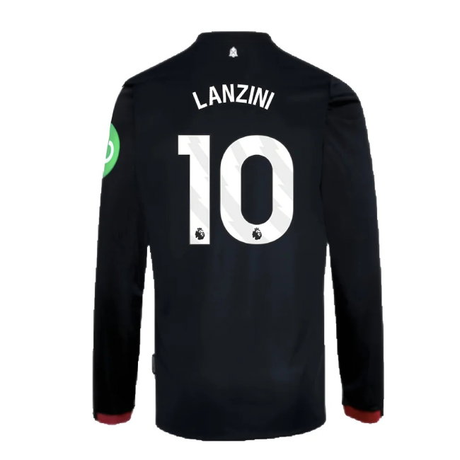 2024-2025 West Ham Long Sleeve Away Shirt (Kids) (Lanzini 10)