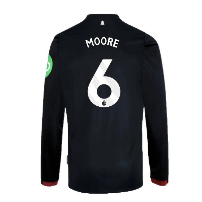 2024-2025 West Ham Long Sleeve Away Shirt (Kids) (Moore 6)