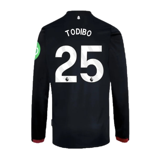 2024-2025 West Ham Long Sleeve Away Shirt (Kids) (Todibo 25)