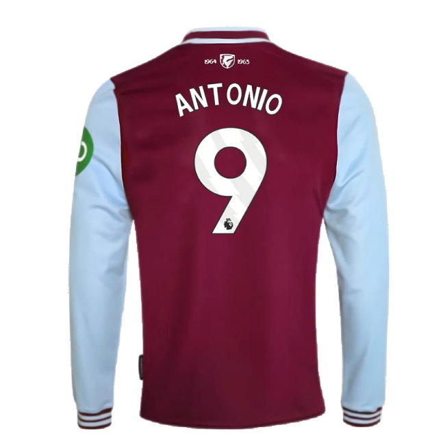 2024-2025 West Ham Long Sleeve Home Shirt (Kids) (Antonio 9)