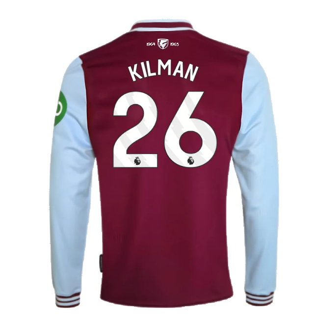 2024-2025 West Ham Long Sleeve Home Shirt (Kids) (Kilman 26)