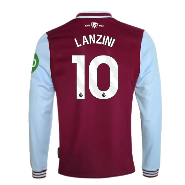 2024-2025 West Ham Long Sleeve Home Shirt (Kids) (Lanzini 10)