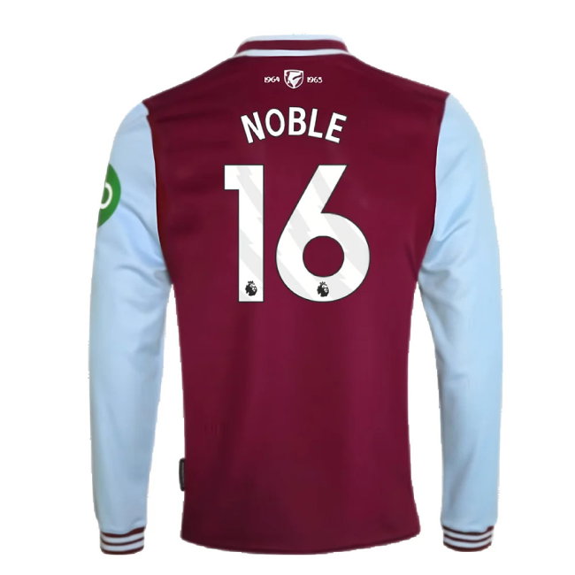 2024-2025 West Ham Long Sleeve Home Shirt (Kids) (Noble 16)