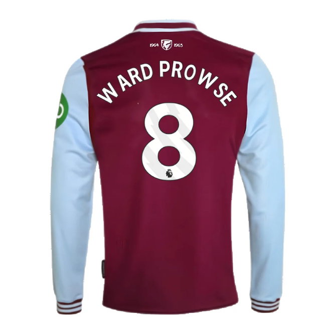 2024-2025 West Ham Long Sleeve Home Shirt (Kids) (Ward Prowse 8)