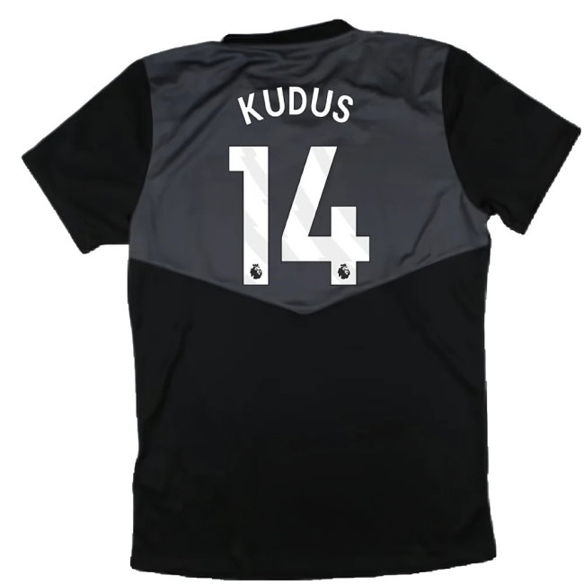 2024-2025 West Ham Training Jersey (Black) - Kids (Kudus 14)