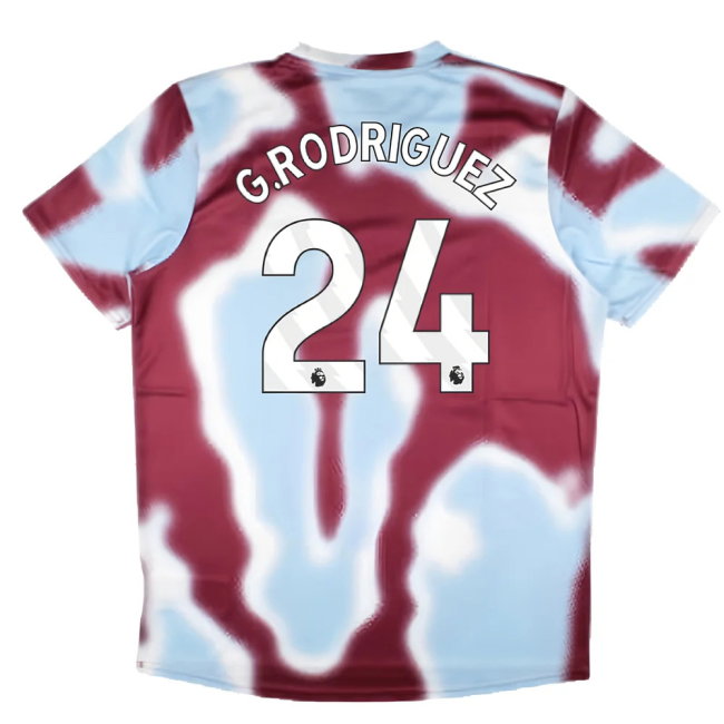 2024-2025 West Ham Warm Up Jersey (New Claret) (G.Rodriguez 24)