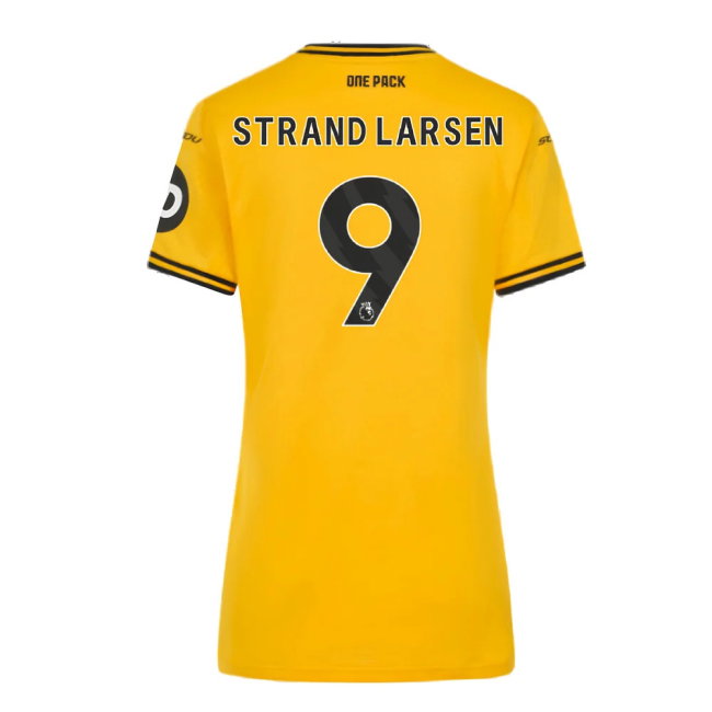 2024-2025 Wolves Home Shirt (Womens) (Strand Larsen 9)