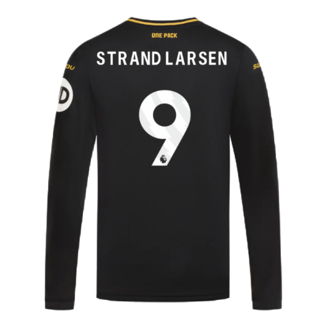 2024-2025 Wolves Long Sleeve Away Shirt (Strand Larsen 9)