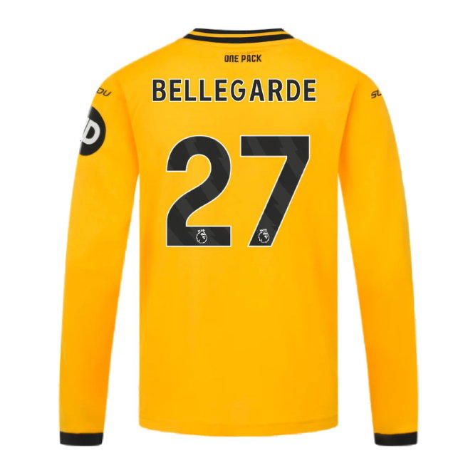 2024-2025 Wolves Long Sleeve Home Shirt (Kids) (Bellegarde 27)