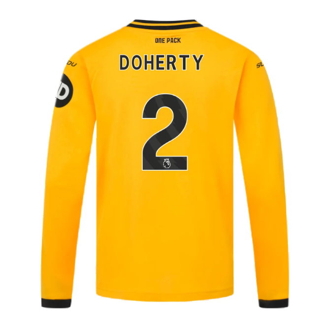 2024-2025 Wolves Long Sleeve Home Shirt (Kids) (Doherty 2)