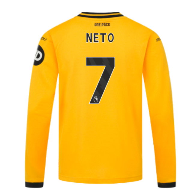 2024-2025 Wolves Long Sleeve Home Shirt (Kids) (Neto 7)
