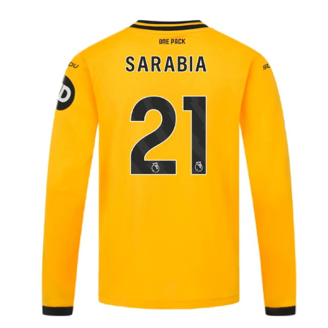 2024-2025 Wolves Long Sleeve Home Shirt (Kids) (Sarabia 21)