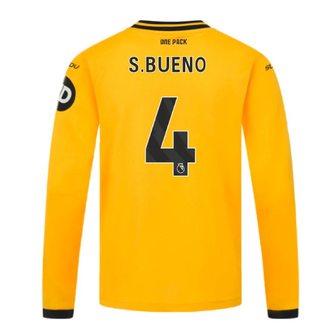 2024-2025 Wolves Long Sleeve Home Shirt (Kids) (S.Bueno 4)