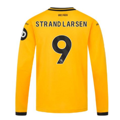 2024-2025 Wolves Long Sleeve Home Shirt (Kids) (Strand Larsen 9)