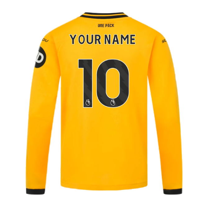 2024-2025 Wolves Long Sleeve Home Shirt (Kids) (Your Name)