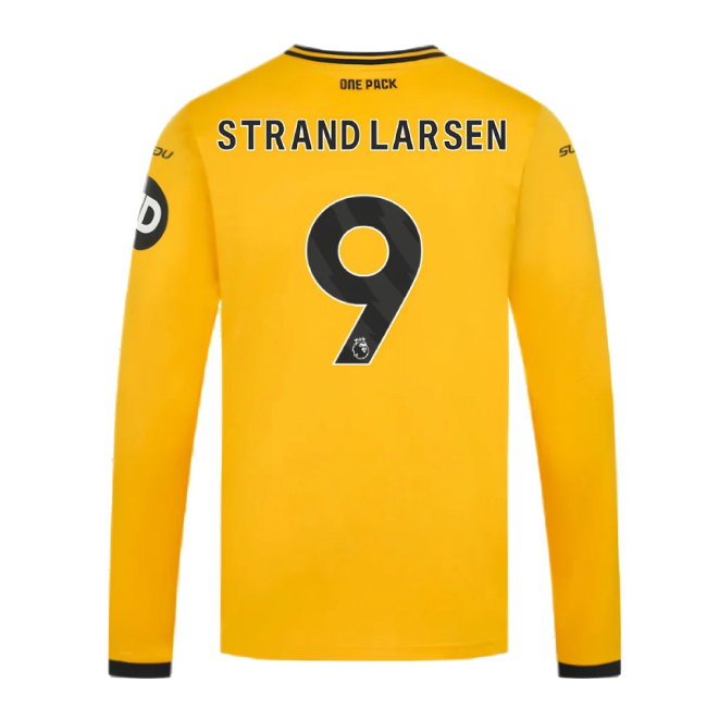 2024-2025 Wolves Long Sleeve Home Shirt (Strand Larsen 9)