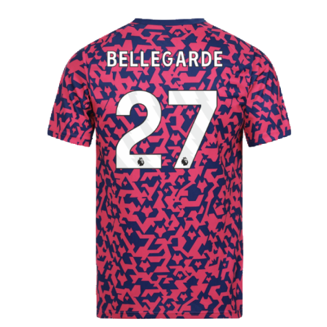 2024-2025 Wolves Pre Match T-Shirt - Blue/Pink (Bellegarde 27)