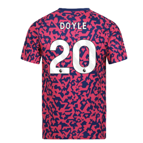 2024-2025 Wolves Pre Match T-Shirt - Blue/Pink (Doyle 20)