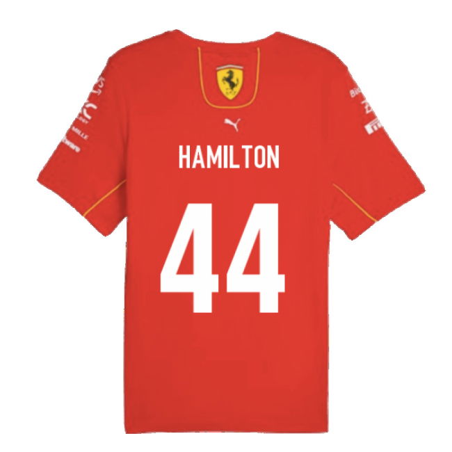 2024 Scuderia Ferrari Team T-Shirt (Red) (Hamilton 44)