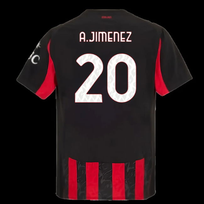 2025-2026 AC Milan Authentic Home Shirt (A.Jimenez 20)