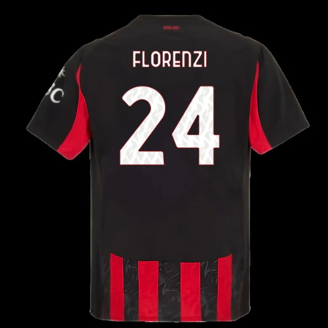 2025-2026 AC Milan Authentic Home Shirt (Florenzi 24)