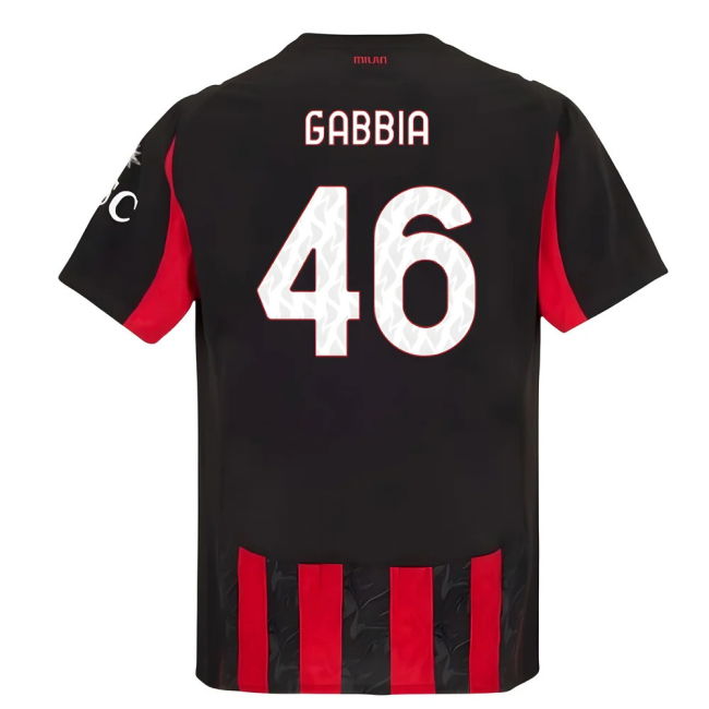 2025-2026 AC Milan Authentic Home Shirt (Gabbia 46)
