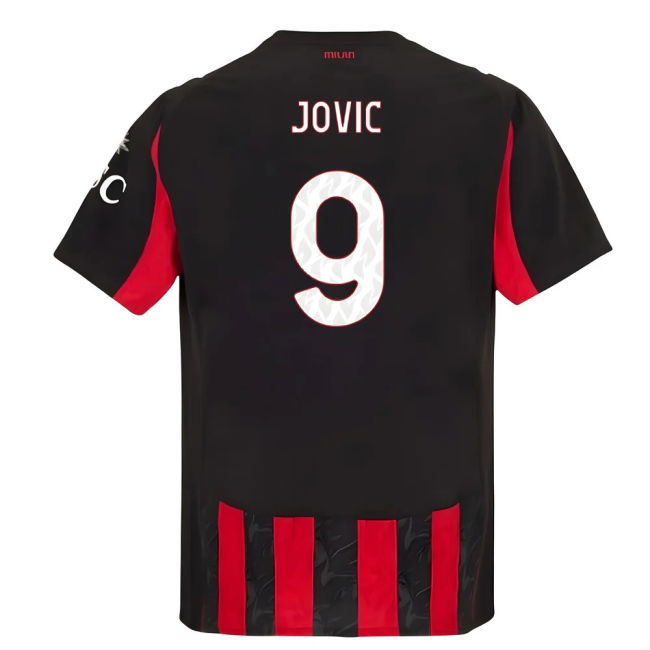 2025-2026 AC Milan Authentic Home Shirt (Jovic 9)