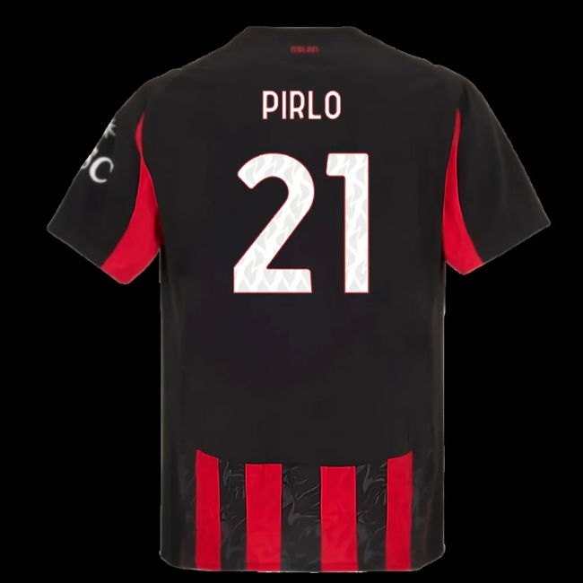 2025-2026 AC Milan Authentic Home Shirt (Pirlo 21)