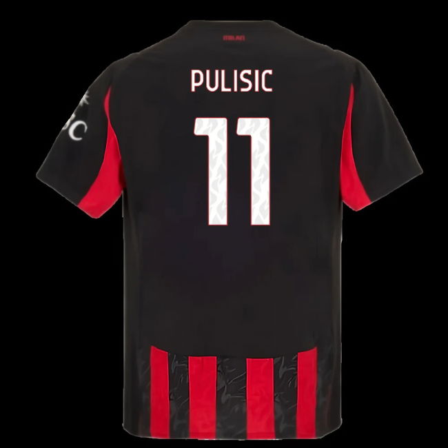 2025-2026 AC Milan Authentic Home Shirt (Pulisic 11)
