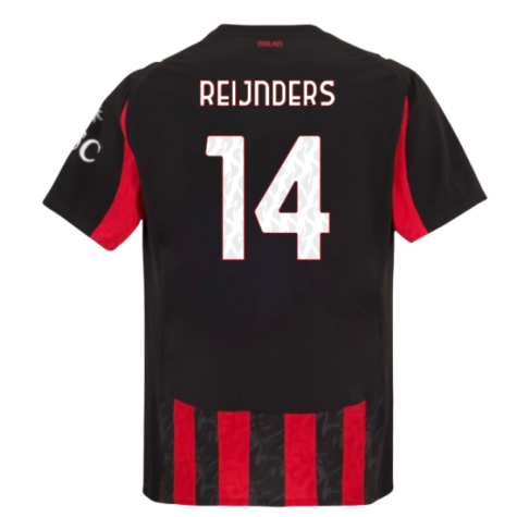 2025-2026 AC Milan Authentic Home Shirt (Reijnders 14)