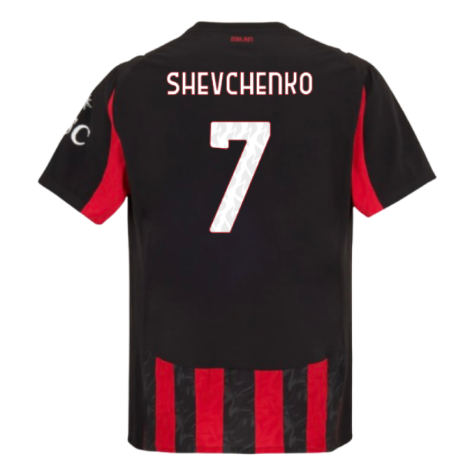 2025-2026 AC Milan Authentic Home Shirt (Shevchenko 7)