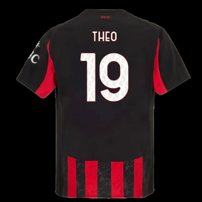 2025-2026 AC Milan Authentic Home Shirt (Theo 19)