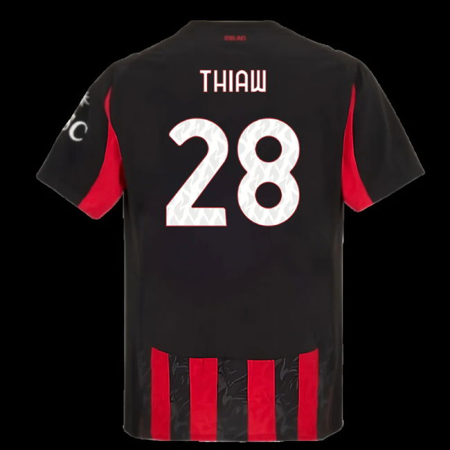 2025-2026 AC Milan Authentic Home Shirt (Thiaw 28)