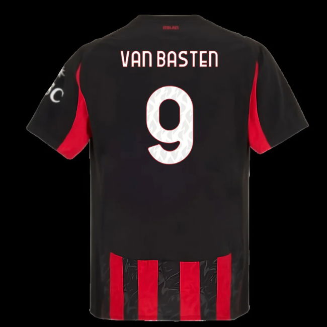2025-2026 AC Milan Authentic Home Shirt (Van Basten 9)