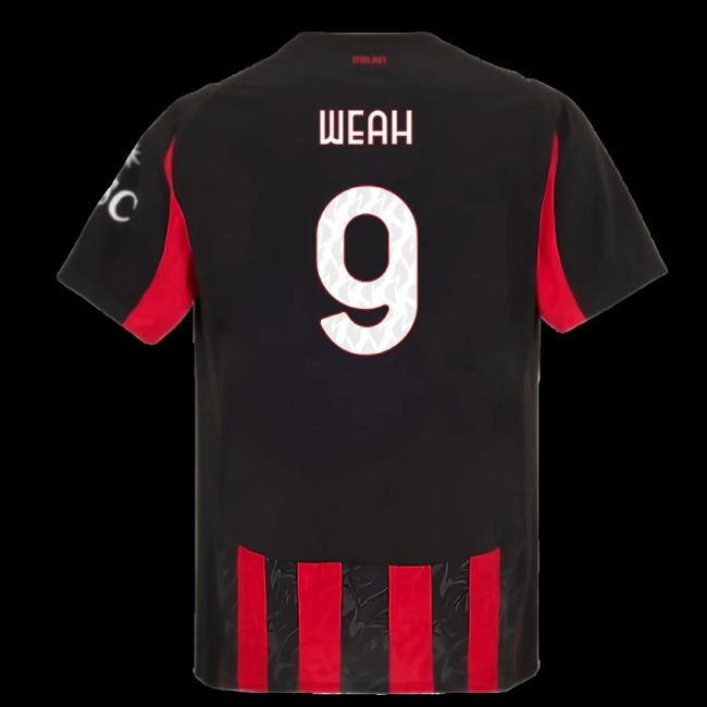 2025-2026 AC Milan Authentic Home Shirt (Weah 9)