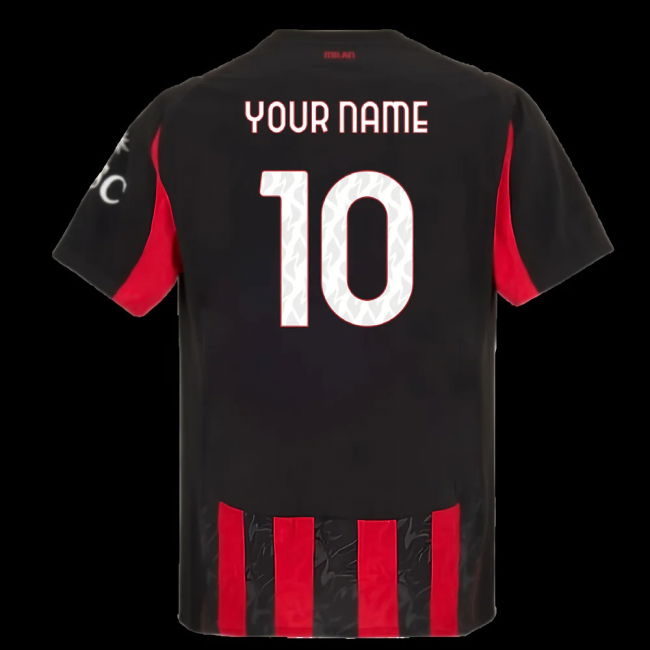 2025-2026 AC Milan Authentic Home Shirt (Your Name)
