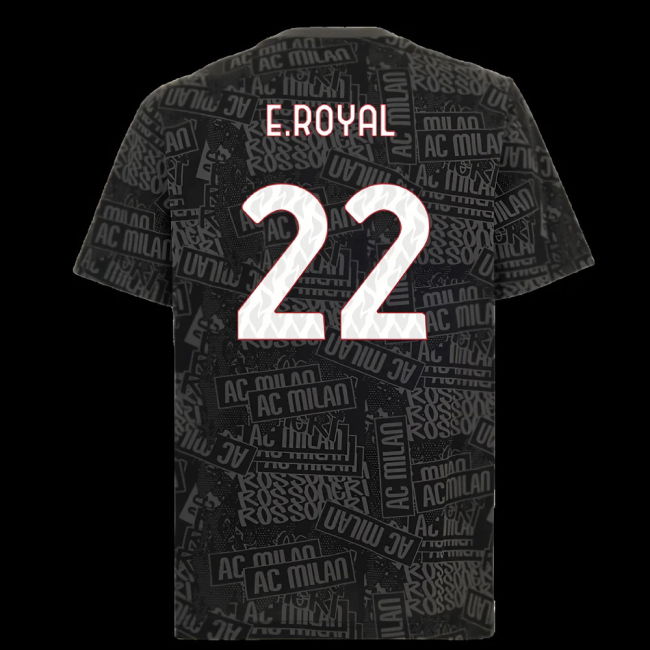 2025-2026 AC Milan ftblCulture Tee AOP (Black) (E.Royal 22)