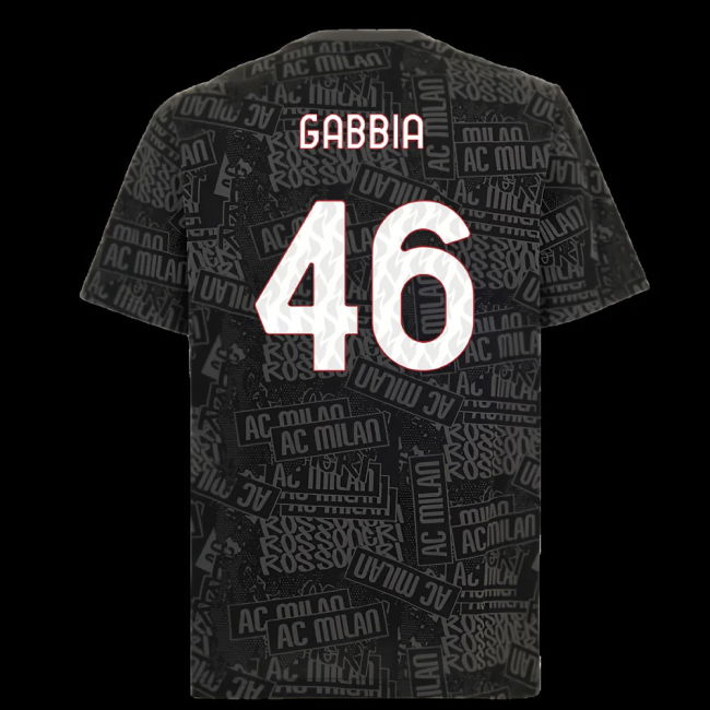 2025-2026 AC Milan ftblCulture Tee AOP (Black) (Gabbia 46)