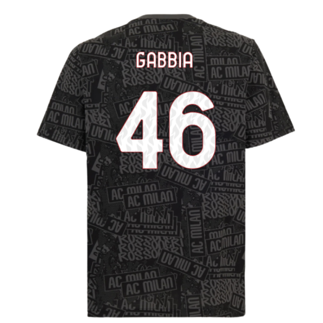 2025-2026 AC Milan ftblCulture Tee AOP (Black) (Gabbia 46)