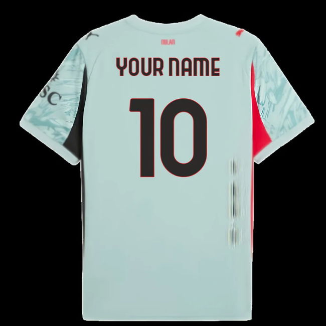 2025-2026 AC Milan Home Goalkeeper Shirt (Modern Mint) (Your Name)