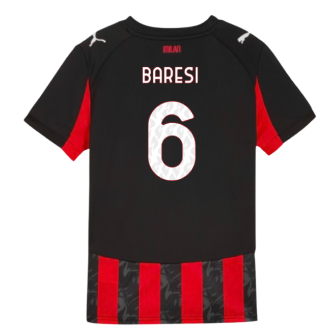 2025-2026 AC Milan Home Shirt (Kids) (Baresi 6)