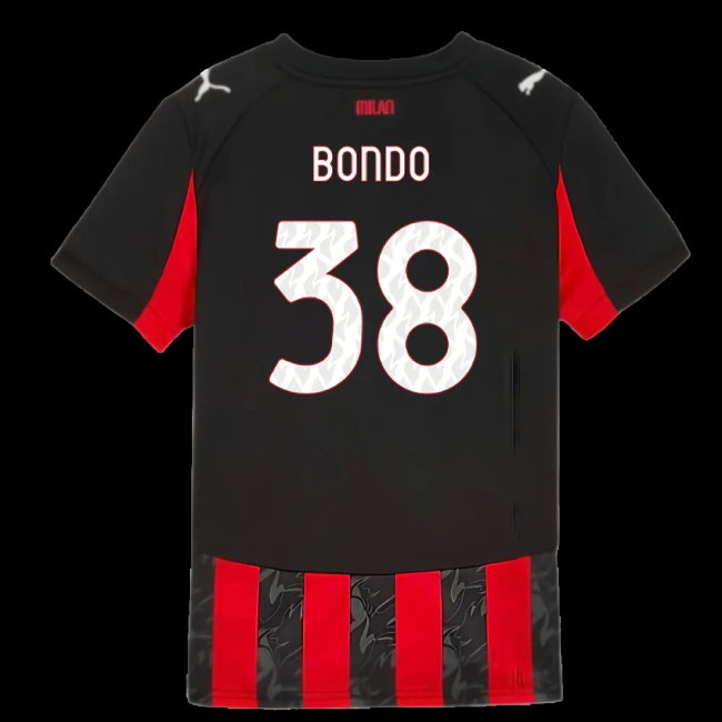 2025-2026 AC Milan Home Shirt (Kids) (Bondo 38)